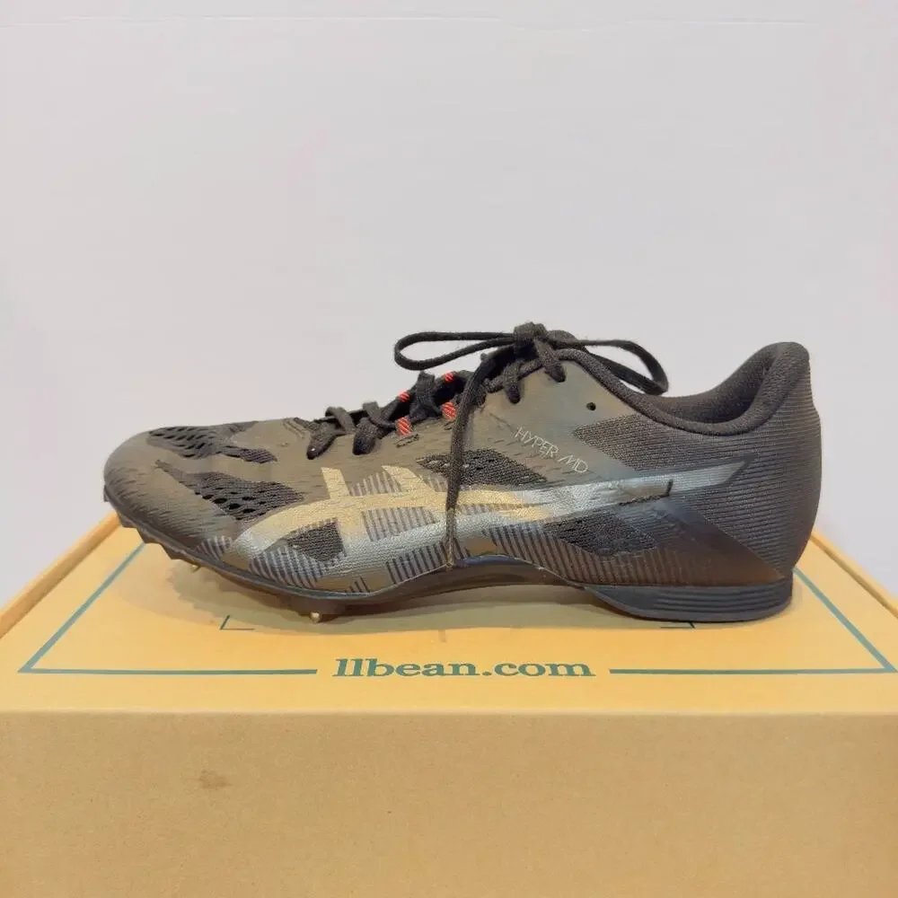 ASICS Hyper MD Track Spikes Mens 8.5 Black Running Sprint Middle Distance Shoes